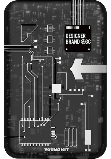 Youngkit Tech Serisi 15 W 5000 mAh Hızlı Şarj Özellikli Wireless Powerbank - Siyah