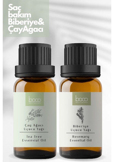 Boco Born In Cosmetics Biberiye + Çay Ağacı %100 Saf Uçucu Yağı 2 x 10 ML
