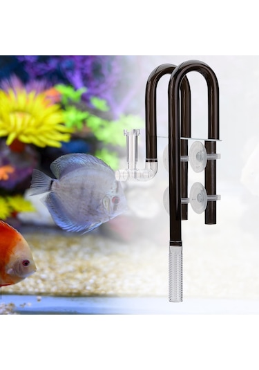 Suntek Akvaryum Zambak Tüp Giriş Çıkış Yüzeyi 12mm-siyah