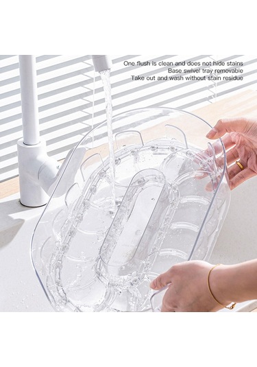 Suntek Turntable Organizasyon Çok Hamlı Baharat Rafı Kabine Beyaz