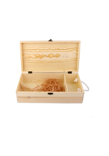 Suntek 35 19 10 Cm Çift Şişe Ahşap Şarap Kutusu Taşıyıcı