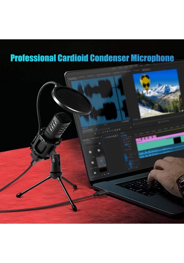 Springsun Profesyonel Usb Mikrofon Seti - Oyun, Yayın Ve Podcast İçin Süper Ses Kalitesi