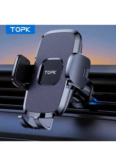 Topk D35-s Araç Telefon Tutucu, 360 Döndürme, Evrensel Montaj, Kanca Klipsli Whıte