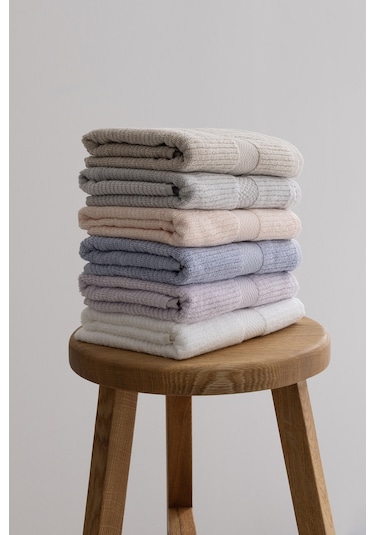 Ivory Beyaz Fitilli Mikro Fiber %100 Pamuk 2li Banyo Havlusu Seti Beyaz