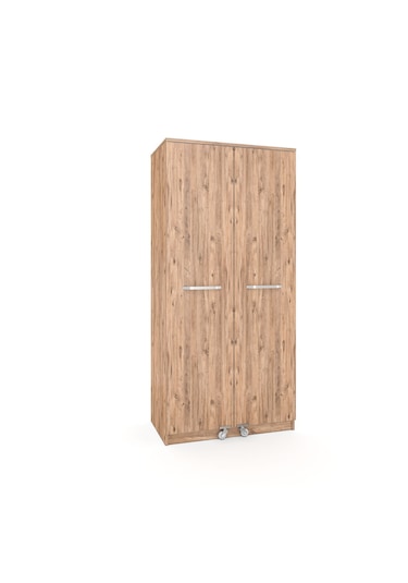 90 Derece Açılabilir 2 Kapaklı, 3 Çekmeceli, Kavanoz Raflı Kiler Ve Erzak Mutfak Dolabı Atlantik Çam