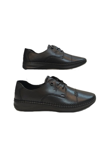 Voyager 9523 Siyah Hakiki Deri Bayan Ayakkabı Siyah