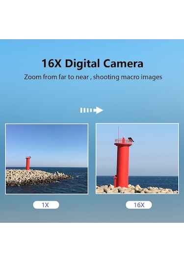 Diğer Andoer 1080p Kamera, 44mp Otomatik Odak, 2.5 Ekran, 16x Zoom, Titreme Önleyici, Yüz Algılama, Gülümseme Yak Çok Renkli