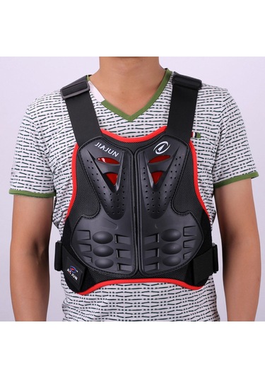 Suntek Dirtbike Red M Için Motosiklet Koruma Yeleği Omurga