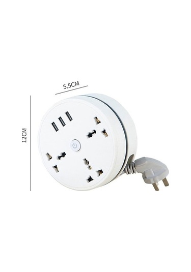 Trendooze Yüksek Güçlü 3 Portlu Priz - 2500w Qc 3.0, İphone & Android Uyumluluğu