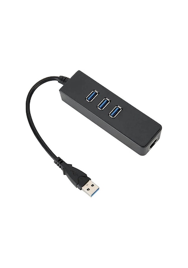 3 Port Usb 3.0 Hub Çoklayıcı Usb Gigabit Ethernet Rj45 1000Mbps