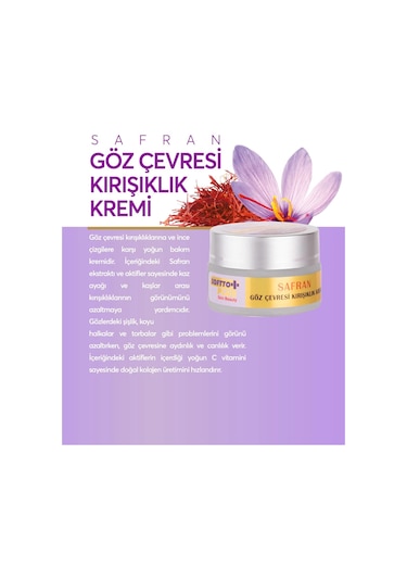 Softto Plus Safran Göz Çevresi Kırışıklık Kremi 20 Ml