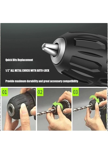 Tcherchi Gisam 88VF Şarj Edilebilir Akülü Darbeli Matkap