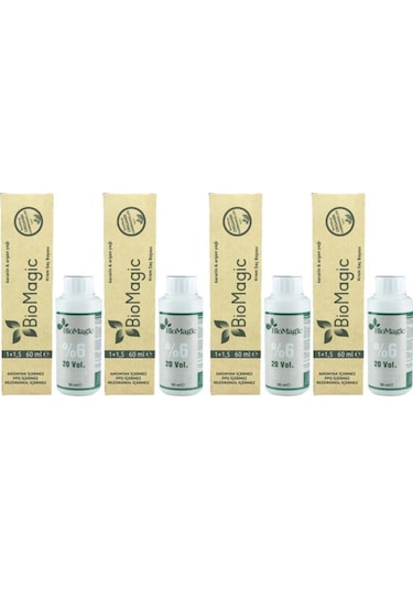 Biomagic Organik Amonyaksız Saç Boyası (Küllü Kahve - 5.72) (4 Adet