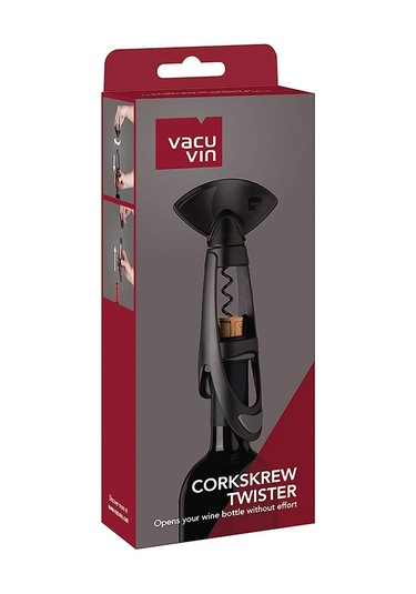Vacu Vin Twister & Burgu Tirbuşon Siyah