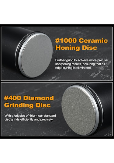 Youtek "ahşap Bıçak Bileme Aleti - 15 Ve 20 Açılı 2 Taş Bloklu Profesyonel Mutfak Bileyici"