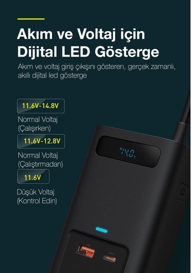 Baseus Power Inverter 150W Ac 220V Araç Içi Çakmak Çevirici Elekt