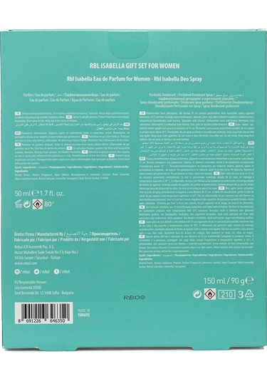 Rebul Isabella Kadın Parfüm EDP 50 ML + Isabella Kadın Sprey Deodorant 150 ML