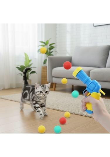 Runaway Peluş Top Atan İnteraktif Kedi Oyuncağı