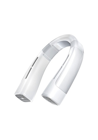 4000mah Asılı Boyun Fanı Klima Usb Şarj Edilebilir Hava Soğutucu Spor Yaz Için 5 Hız Elektrikli Fan, Beyaz 1401 Renkli