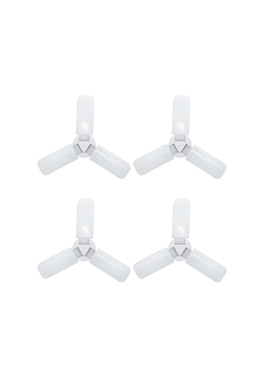 Symbee 4'lü 30w Değişken Şekil Led Lambası, 3000lm 6500k Beyaz Işık, E27/e26 Tutucu, Garaj-atölye-iç/çevre Kullanıma Uygun