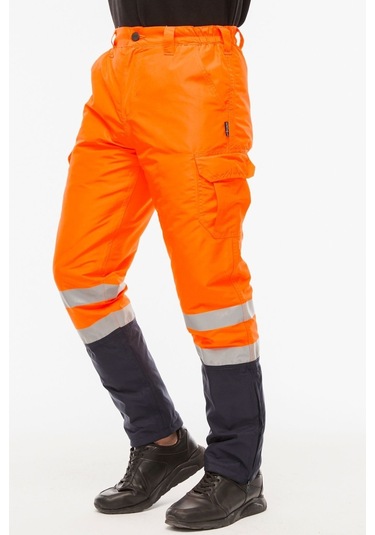 Uniprom İş Pantolonu Su Ve Rüzgar Geçirmez İçi Elyaflı Kışlık Erkek Neon Turuncu