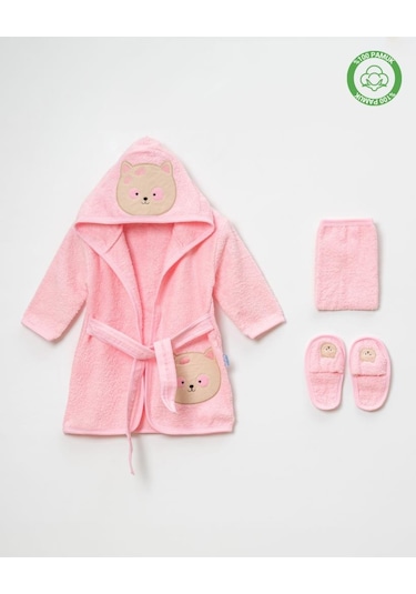 Kedili Bornoz Takımı 1-2 Yaş Pembe