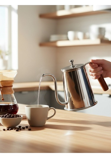 Moda Bakır Barista Bakır Demlik Nikel Gümüş