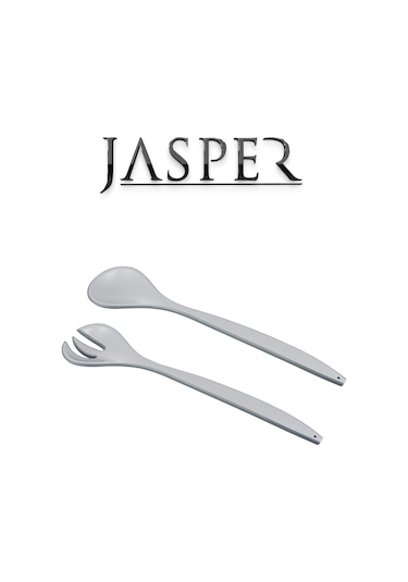 Jasper Açık Gri Çok Amaçlı Lüx 7 Parça Salata Servis Seti