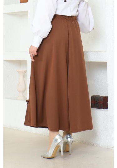 Fiyonk Detaylı Çan Etek Brc1507 Kahve 001