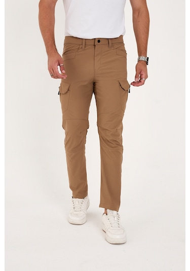 Camp Scoutland Camp527 Outdoor Tactical Su İticili Likralı Yazlık Erkek Taktik Pantolon Hardal