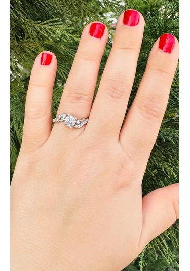 Alyans Yüzük 925 Ayar Zirkon Taşlı Parlak