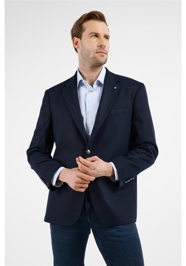 İmza Koyu Lacivert Mono Yaka 4 Drop Comfort Fit Ceket 1002255160 Koyu Lacivert