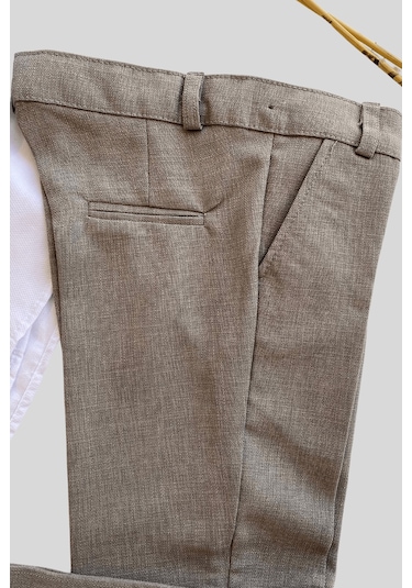 Zincir Çift Düğme Başak Erkek Çocuk Takım Elbise Gri Gri