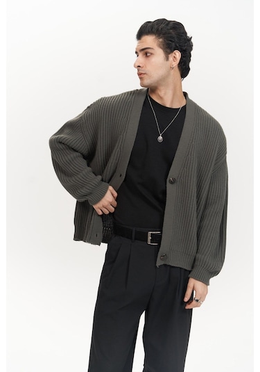 Mai Collection Mai Studios Co. Cassian Antrasit Erkek Triko Hırka Antrasit