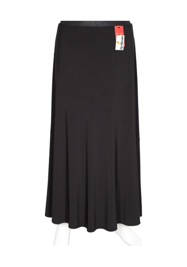 Hesna Kadın Bensu Büyük Beden Sandy Çapraz Astarsız Siyah Etek Siyah