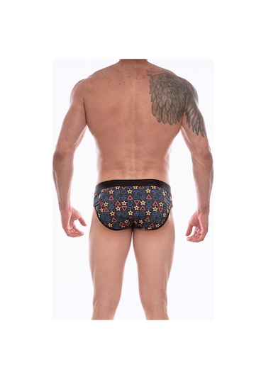 Don Moris Erkek Desenli Slip Külot Gri Melanj