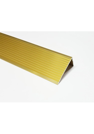 L Model Metal Merdiven Basamak Profili Çıtası Köşebent Bitim Profil Altın Gold Rengi 4cm 2cm 2.7m -