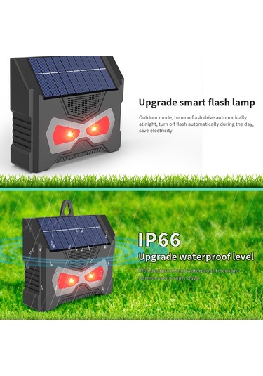 Padalink Güneş Enerjili Ultrasonik Hayvan Kovucu 9-65 Khz Sıcaklık Aralığı, Su Geçirmez, Bahçe/çiftlik/orman Koruması, Siyah Sjz059