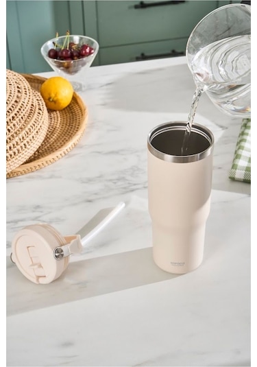 Karaca Star Ice Çelik Sızdırmaz Termos Bej 860 ml