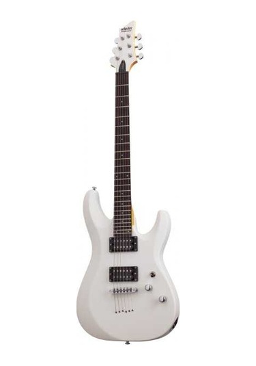 Schecter C-6 Deluxe Elektro Gitar (Satin White)