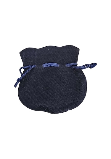 Kadife Kese Lacivert 100 Adet 8x9 2 Boy Takı, Altın Kesesi İpli & Büzgülü