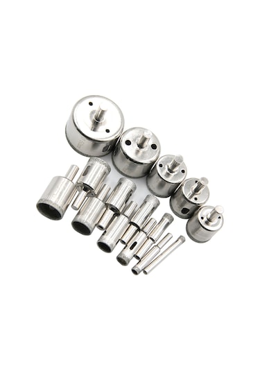 Moveevo 15 Adet El Delik Açıcı Elmas Matkap Ucu: Mermer, Granit, Seramik Çini İçin Hızlı Ve Temiz Kesim