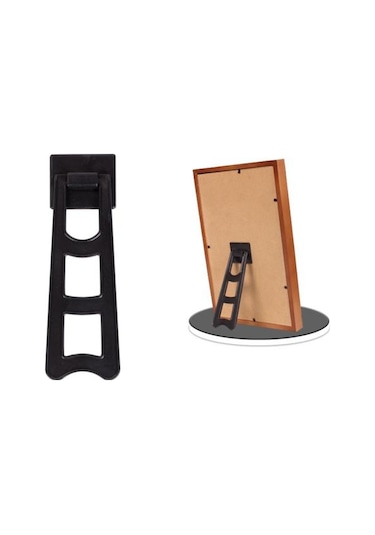 Siyah 5 Adet Fotoğraf Çerçevesi Standı Ayarlanabilir Açı Yapışkanlı Destek Fotoğraf Ekranı Stand Braketi Arka Bacak Ayak Ofis Aksesuarı M