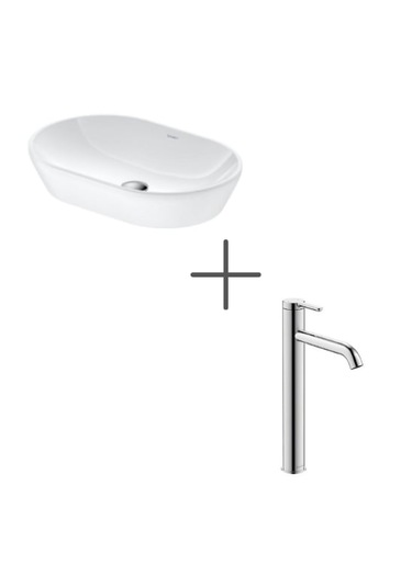 Duravit D-neo 60 Cm Çanak Lavabo Beyaz Ve C.1 Lavabo Bataryası Xl