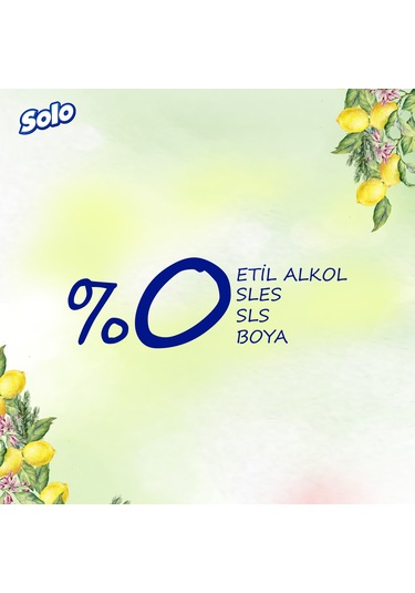 Solo Doğal Hijyen Limon&biberiye Islak Mendil 12'li 600 Yaprak