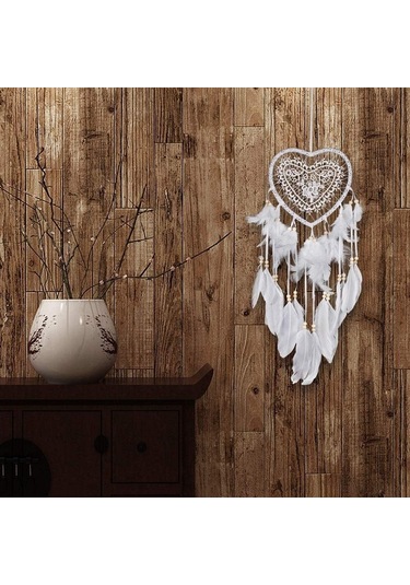 Rüzgar Çanları El Yapımı Dantel Rüya Yakalayıcı Tüy Boncuk Asılı Dekorasyon Süslemesi Sanat Kolye Hediyeler Bahçe Dekoru İçin