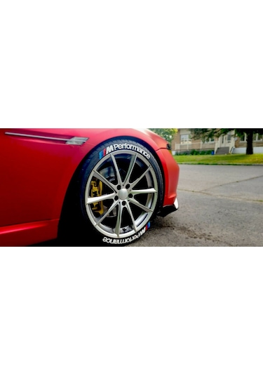 M Performance Araç Lastik Stikeri 31mm Lastik Yazısı 8 Adet