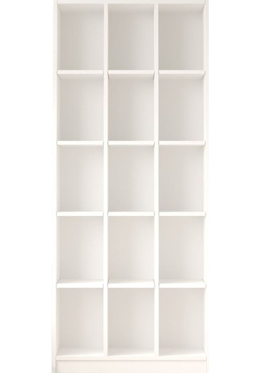 Oscer Geniş Kitaplık 15 Raflı 180cm Beyaz Osc2-w Beyaz