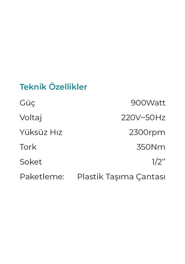 Max Extra MXP6005 - 1/2 - 350 NM 900 W Elektrikli Somun Sökme Tabancası