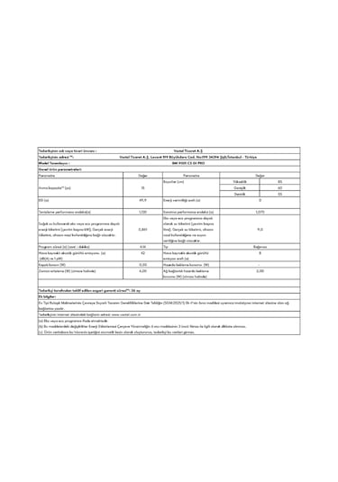 Vestel BM 9001 CS GI Pro 9 Programlı 15 Kişilik  Bulaşık Makinesi